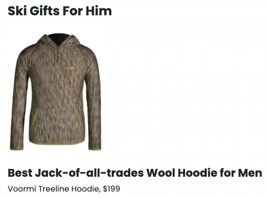 On The Snow features the Treeline Hoodie